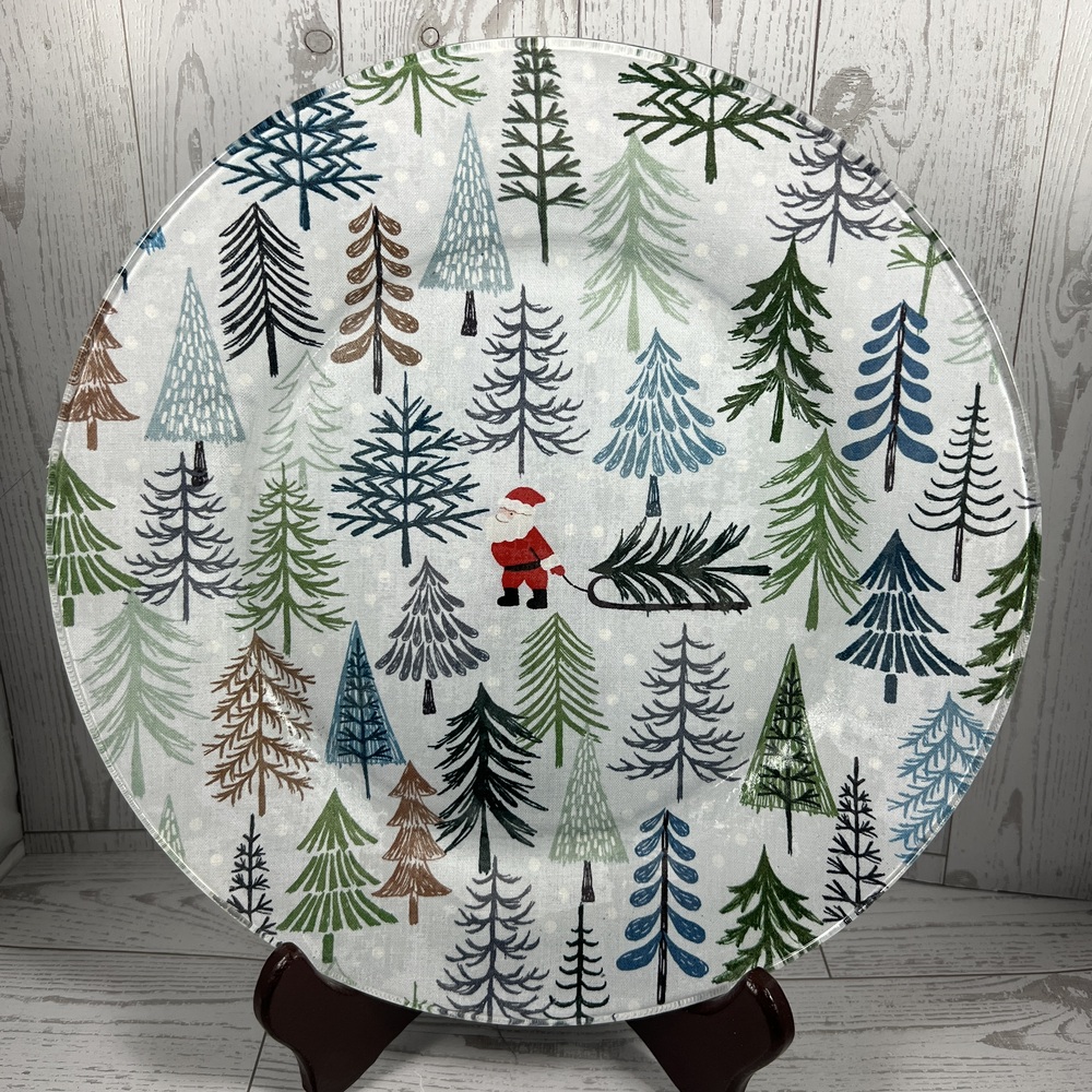 Decorative Christmas Santa Plate Festive Tableware Holiday Cheer